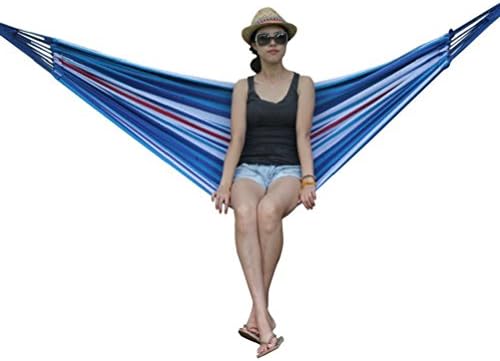 Portable Cotton Outdoor Swing Fabric Camping Hanging Hammock Canvas Bed 79"x 39"