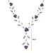 Glamorousky Violet Rose Necklace with Violet Austrian Crystals and Crystal Glass