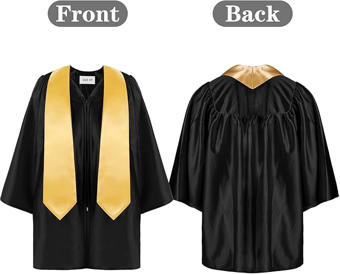 Last Page® Preschool Kindergarten Graduation Gown Cap Set with 2026 and 2027 Charms and Graduation Sash