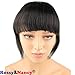 Voloria #2 Brazilian Human Hair Clip-in Hair Bang Full Fringe Short Straight Hair Extension for women 6-8inch