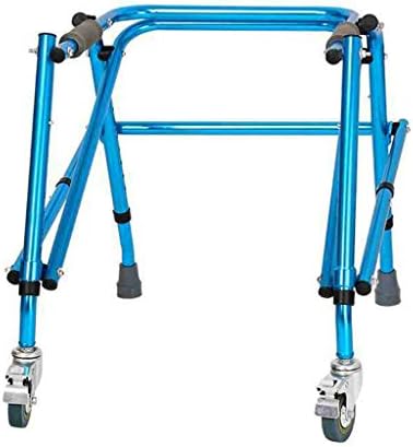 LI JING SHOP - Medical Walker 8 Files Adjustment Fold Light Aluminum Walking Frame with Wheels for Old Man and Children 53X60-72X52-69cm