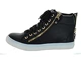 Dream Pair ZOTANI Women's Edgy High Top Lace Up Decorative Side Zipper Casual Sneaker New