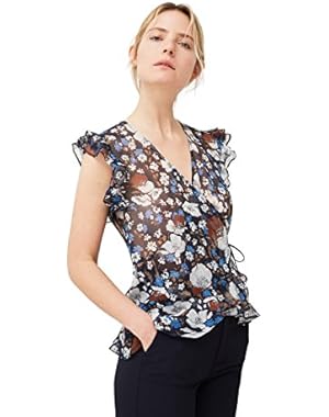 Mango Women's Ruffled Wrapped Top