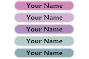 Oliver's Labels Breeze Palette Theme Mini Labels, 100 Durable Personalized Name Labels & Tags for School Supplies, Camp Gear,