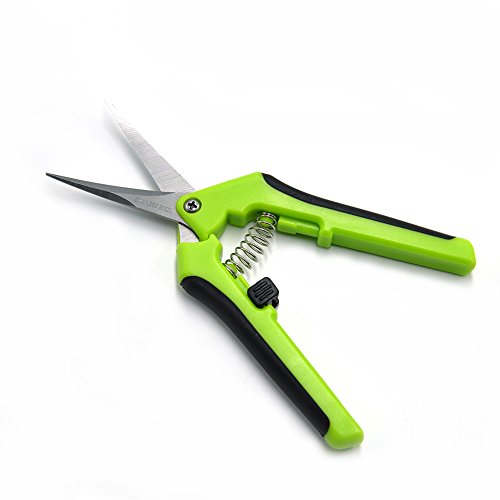 2 Pack Curved Tip Trimming Scissors with Titanium Coated Blades, Gardening Hand Pruner Pruning Shear by HiHydro - Thumbnail 6