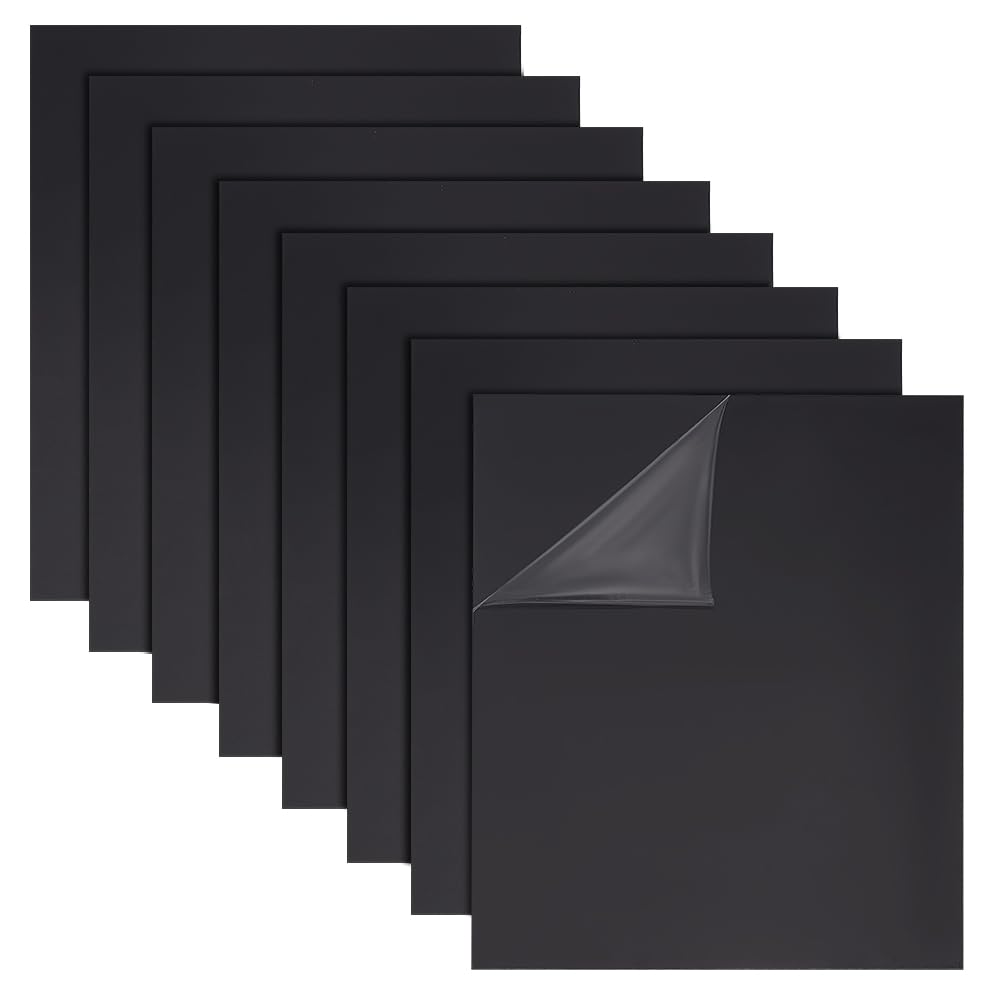 OLYCRAFT 8 Sheets Black ABS Plastic Sheet 200x250mm ABS Plastic Plates 0.5mm Thick Hard Sheet for Architectural Models Sand Table Building Model Material Supplies