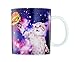 Gift Republic Space Cat Mug, 9.5 x 11 x 8cm, Multicolor