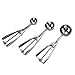 Ice Cream Scoop,Stainless Steel With Trigger Cookie Spoons,Melon Scoop Spoon Set of 3 (Small,Medium,Large)