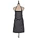 KINGO HOME 2 Pack Adjustable Extra Long Ties Chef Cooking Apron with Pockets Kitchen Bib Apron, Black/White Pinstripe (32 x 27 Inches)
