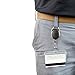 5 Pack - Premium Carabiner Badge Reels with Half Card Badge Holders - Leaves Mag Stripe Exposed for POS and Swipe Cards by Specialist ID (5 Pack, Solid Black)