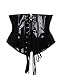 SAYFUT PVC Leather Steampunk Gothic Wasit Trainer Underbust Corset Bustier L, Black