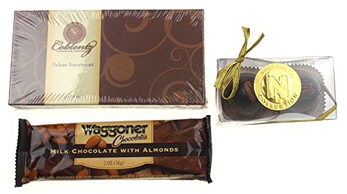 Gourmet Bundle - Deluxe Chocolate Assortment, Turtle Truffles & Chocolate Bar with Almonds