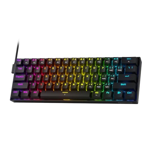 Redragon K617 HE Rapid Trigger Gaming Keyboard, 60% 61 Keys Wired Mechanical Ke…