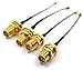 Pack of 4 RF U.FL(IPEX/IPX) Mini PCI to RP-SMA Female Pigtail Antenna Wi-Fi Low Loss Coaxial Cable 1.13mm (6 inches /15cm)