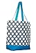 Ever Moda Polka Dot Tote Bag (Blue)
