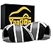 YaaGoo Outside Wing Door Mirror Cover Plastic Decoration with Sticker Tape, for Mini Cooper,Grey Jack, R50 R52 R53