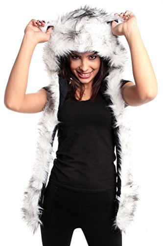 White Wolf Anime Faux Hood