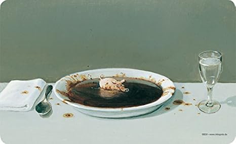 fruhstucksbrettchen 23 x 14 cm 68034 suppenschwein von inkognito kunstler inkognito c michael sowa dies das kuche fruhstuck fruhstucksbrettchen schneidebrettchen brettchen amazon de kuche haushalt wohnen