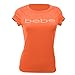 Bebe Tee T Shirt Top Studded Logo Basic Crew Neck 271716 (M, Orange HOC)