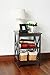RAAMZO Espresso Finish Wooden X-Design Chair Side End Table with 3-Tier Shelf