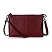 befen Women's Smartphone Leather Wristlet Crossbody Wallet Clutch with Crossbody Strap/Wrist Strap with RFID Card Slots Fit iPhone 15 Pro Max - Jester Red