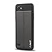 LG Q6 Case, J&D [Lightweight Bumper] [Anti-Scratch] [Leather Texture Pattern] Shock Resistant Protective Rubber Silicone TPU Slim Case for LG Q6 - Black