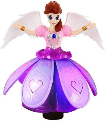 Shade of Toys Dancing Fairy Princes Angel Girl Robot with Lights and Music (Multicolor)