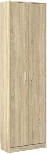 vidaXL hallway wardrobe sonoma oak armoire 5 compartments 55x25x189 cm view 7