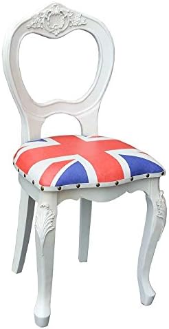Vintage Retro Union Jack Boys Room White Wooden Dining Chair