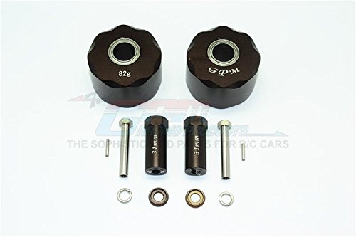 Axial SCX10 & SCX10 II Upgrade Parts Aluminum Pendulum Wheel Knuckle Axle Weight + 31mm Hex Adapter - 1Pr Set Brown