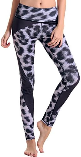 Leopard Print Yoga Suit Stretch Tight Body Speed Slim Was Thin Movement (Pants,S)