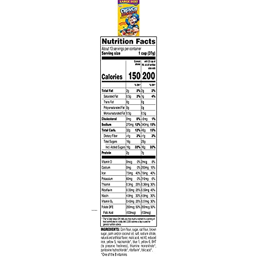 CAP’N CRUNCH CEREAL, CRUNCH BERRIES, 16.8OZ BOX