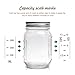 Mason Glass Jars 16oz (1 Pint) ULG Regular Mouth Lids and Band Canning Jelly Jars with Scale Set of 6 for Kitchen Canisters with Straw Holes Lids 2 Piece and Plastic Straws 2 Piece