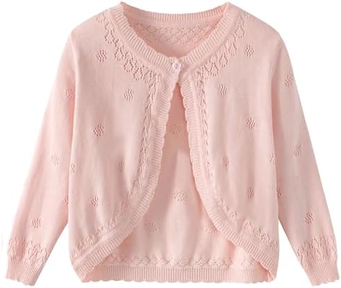 Shrug Cardigan Light Pink Open Front Cardigan JWWN Toddler Girls