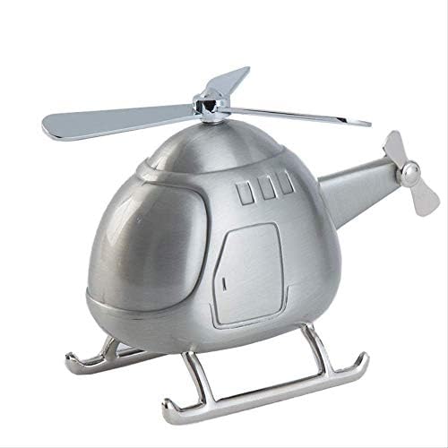 Figurines Ornaments Figurines Decor Metal Helicopter Piggy Bank Piggy Bank Send Children Crafts Toy Gift