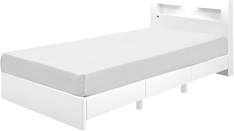 Amazon 家具の赤や ブランコ Sﾍﾞｯﾄﾞ ホワイト脚付box ベッドフレーム オンライン通販