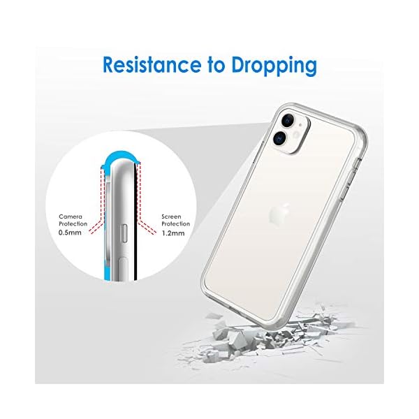 JETech Case for Apple iPhone 11 (2019), 6.1-Inch, Shockproof Transparent Bumper Cover, Anti-Scratch Clear Back, HD Clear - Imagen 7