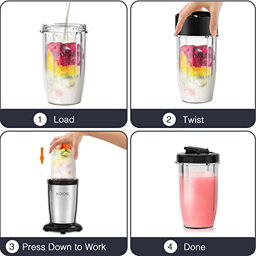 KOIOS 850W Smoothie Bullet Blender for Shakes and Smoothies, 11 Pieces
