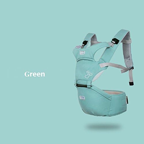 AIEBAO Ergonomic Baby Carrier Front and Back with Hip Seat - 360 All Carry Positions (green)