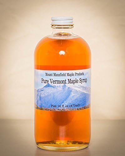 Mansfield Maple Pure Vermont Maple Syrup in Glass Jug Dark Robust (Vermont Dark), Pint