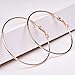 JunXin Stainless Steel Hoop Earrings Five-pointed Star Shaped Hollow Earrings Four Colors Set for Women Silver Golden Black And Rose Golden (3 pairs big hopp earrings)