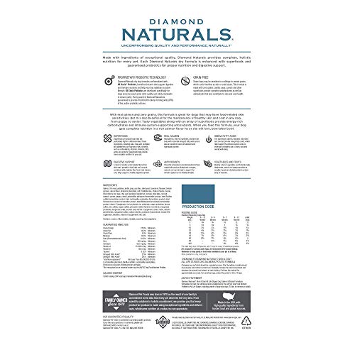 DIAMOND NATURALS Skin & Coat Real Meat Recipe Dry Dog Food with Wild Caught Salmon 15lb (9422_15