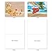 The Best Card Company Variety Pack of 10 Christmas Greeting Cards with Envelopes, Humor Holiday Assortment for Kids, Men and Women (10 Designs, 1 Each) - Season's Beachin M6651XSG