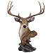 Decorative Buck Bust Statue or Deer Head Sculpture with 8-Point Antlers for Rustic Lodge or Hunting Cabin Decor Wildlife Art Display Centerpiece As Gifts for Hunters