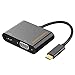 USB C to HDMI + VGA, CableCreation Type C to Dual VGA HDMI Splitter (Thunderbolt 3 Compatible) Adapter, Compatible with XPS 13, MacBook Pro 2019, iPad Pro 2019, Yoga 910,Surface&nbsp;Go, Chromebook Pixel primary