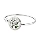 GelConnie Essential Oil Diffuser Bracelets Tree of Life Stainless Steel Bangle Scent Locket Fragrance Aromatherapy Jewelry BDFL270-1