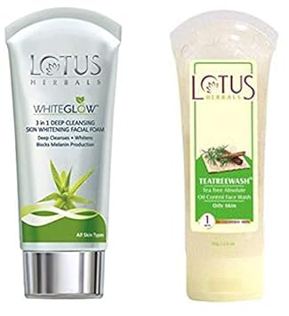 lotus white glow 3 in 1 deep cleansing facial foam