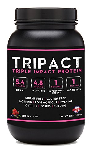 Tripact Protein - Grass Fed Whey Protein - Cold Processed - Superberry 3lb