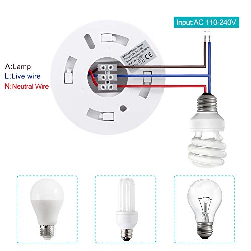 Motion Detector Switch, 110240V 360 Degree Ceiling Occupancy Movement