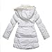 Richie House Big Girls' Padded Winter Jacket with Belt and Faux Fur Hood RH0784